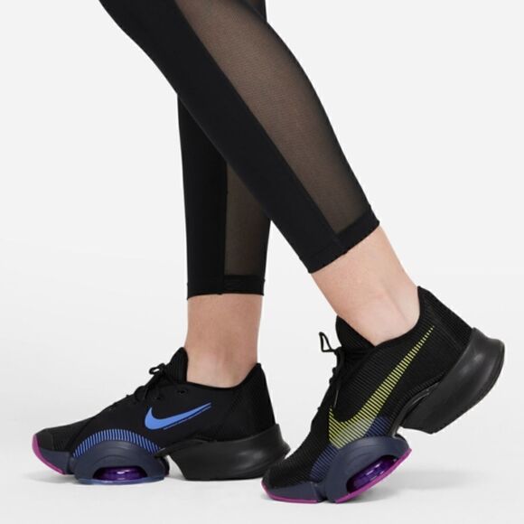 Nike Pro Intertwist Women's Leggings Tights Black Purple Blue Compression Pants - Picture 8 of 11